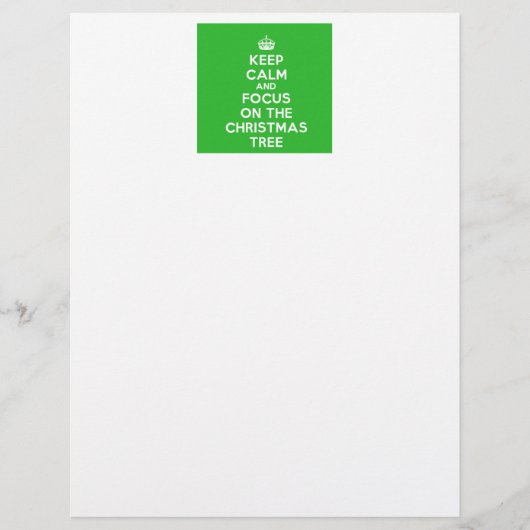Hou kalm en focus op de kerstboom, grappig (Voorkant)