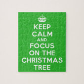 Hou kalm en focus op de kerstboom, grappig legpuzzel (Verticaal)