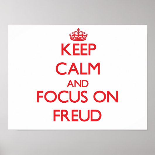 Hou kalm en focus op Freud Poster (Voorkant)