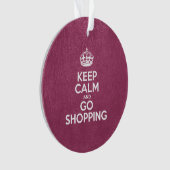 Hou kalm en ga winkelen, Roze leder, Kroon Ornament (voorkant)