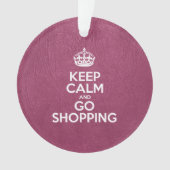 Hou kalm en ga winkelen, Roze leder, Kroon Ornament (voorkant)
