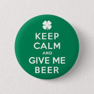 Hou kalm en geef me bier ronde button 5,7 cm