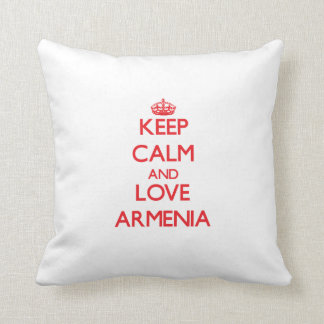 Hou kalm en hou van Armenië Kussen