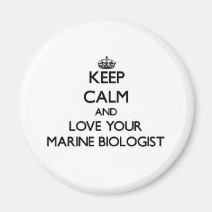 Hou kalm en hou van je mariene bioloog magneet