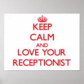 Hou kalm en hou van je receptionist poster (Voorkant)