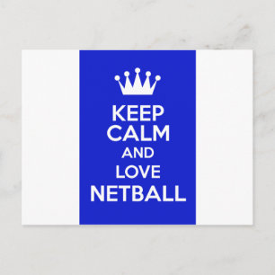 Hou kalm en hou van netball briefkaart