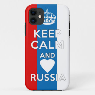 Hou kalm en hou van Rusland iPhone 11 Hoesje