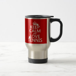 Hou kalm en hou van tennis reisbeker