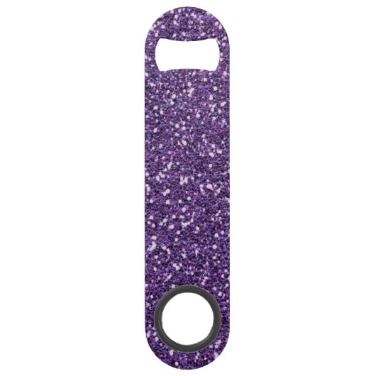 Hou kalm en Jouw tekst op stijlvol Paars Speed Flessenopener (Achterkant)