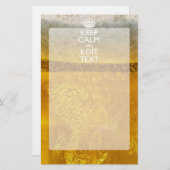 Hou kalm en Jouw tekst voor wat geweldige bier Briefpapier (Voorkant / Achterkant)