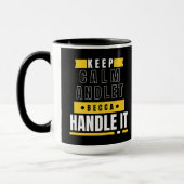 Hou kalm en laat Becca het omgaan | Funny Gift Mok (Links)