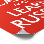 Hou kalm en leer Russisch Poster (Hoek)