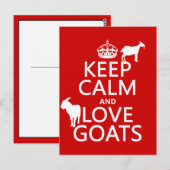 Hou kalm en liefdesgeiten briefkaart (Voorkant / Achterkant)