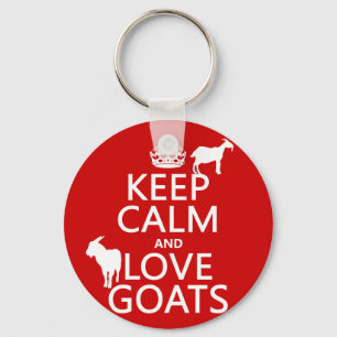 Hou kalm en liefdesgeiten sleutelhanger