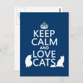 Hou kalm- en liefdeskatten briefkaart (Voorkant / Achterkant)