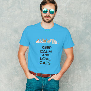 Hou kalm- en liefdeskatten t-shirt