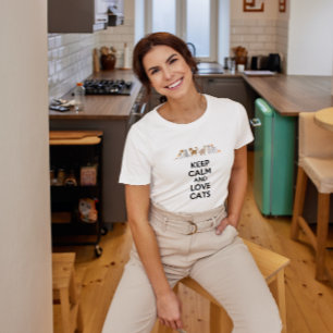 Hou kalm- en liefdeskatten t-shirt