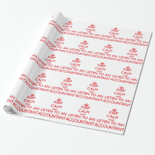 Hou kalm en luister naar een accountant cadeaupapier