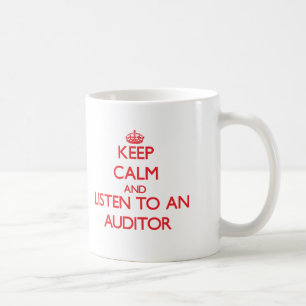 Hou kalm en luister naar een accountant koffiemok
