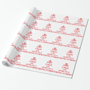 Hou kalm en luister naar een tandarts cadeaupapier