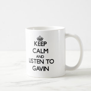 Hou kalm en luister naar Gavin Koffiemok