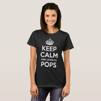 Hou kalm en luister naar Poppen Pap Fathers Day Gr T-shirt