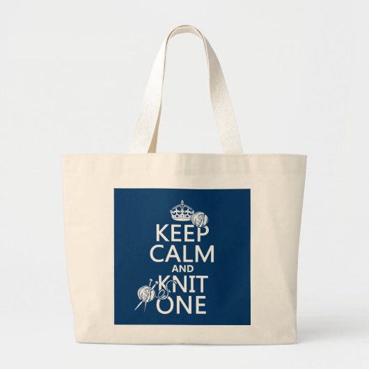 Hou kalm en nit één - alle kleuren grote tote bag (Voorkant)