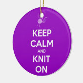 Hou kalm en nit op Fuschia Keramisch Ornament (Links)