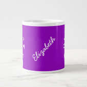 Hou kalm en nit op Fuschia persoonlijke bok Extra Grote Mok (Voorkant)