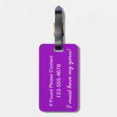 Hou kalm en nit op het Bagagelabel van Fuschia (Achterkant verticaal)