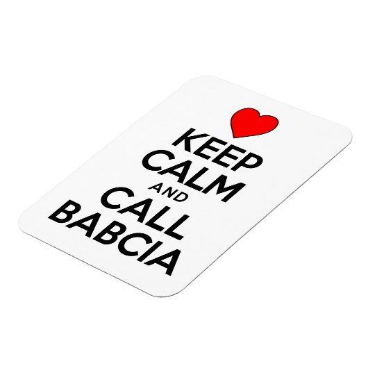 Hou kalm en noem Babcia Poolse grootmoeder Magneet (Linkerzijde)