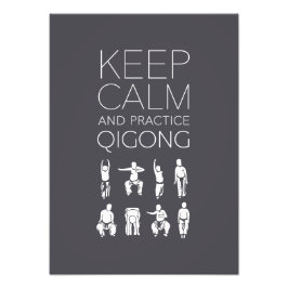 Hou kalm en oefen Qigong Foto Afdruk