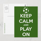 Hou kalm en speel op groen Briefkaart (Voorkant / Achterkant)