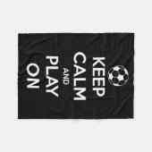 Hou kalm en speel op zwart en wit fleece deken (Voorkant (Horizontaal))