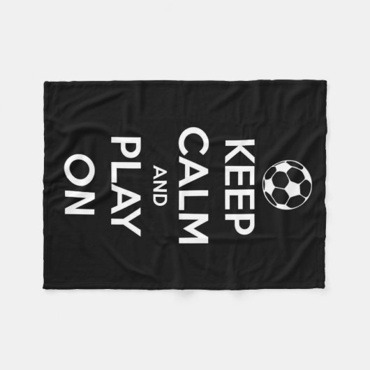 Hou kalm en speel op zwart en wit fleece deken (Voorkant (Horizontaal))