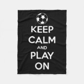 Hou kalm en speel op zwart en wit fleece deken (Voorkant)