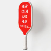 Hou kalm en speel Pickleball Funny Paddle (Links)
