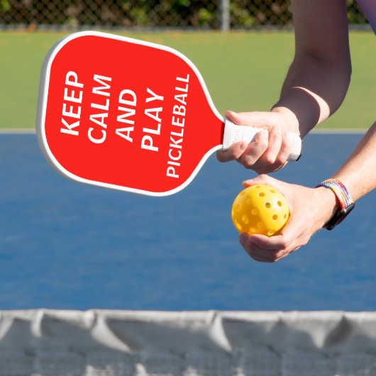 Hou kalm en speel Pickleball Funny Pickleball Paddle (Insitu)