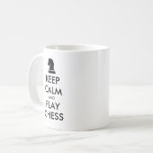 Hou kalm en speel schaak in de mok van koffie (Voorkant links)