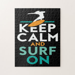 Hou kalm en Surf op surfliefde Legpuzzel