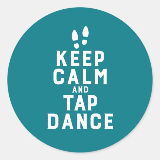 Hou kalm en tik dans Funny Danser Dans Ronde Sticker (Voorkant)
