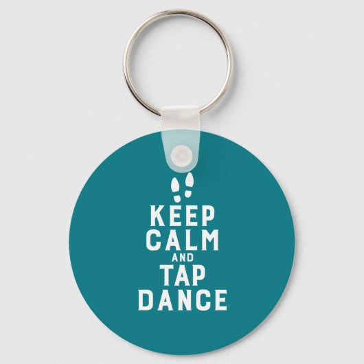 Hou kalm en tik dans Funny Danser Dans Sleutelhanger (Voorkant)