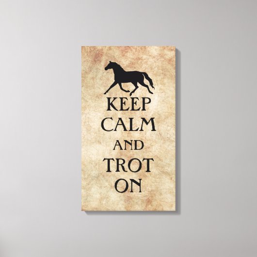 Hou kalm en trot op Equestrië Canvas Afdruk (Voorkant)