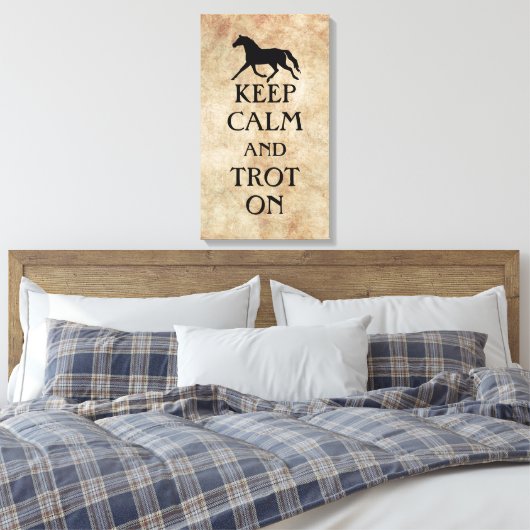 Hou kalm en trot op Equestrië Canvas Afdruk (Insitu (Slaapkamer))