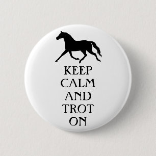 Hou kalm en trot op Equestrië Ronde Button 5,7 Cm