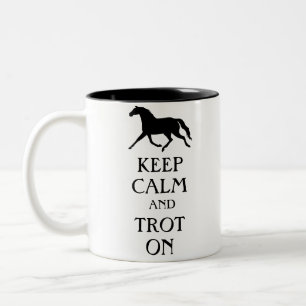 Hou kalm en trot op Equestrië Tweekleurige Koffiemok