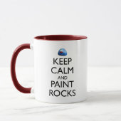 Hou kalm en verf Rocks Funny Rock schilderen Mok (Links)