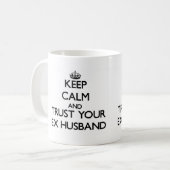 Hou kalm en vertrouw op je ex-man koffiemok (Voorkant links)