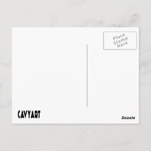 Hou kalm en Wheek Wheek Briefkaart (Achterkant)