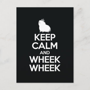 Hou kalm en Wheek Wheek Briefkaart
